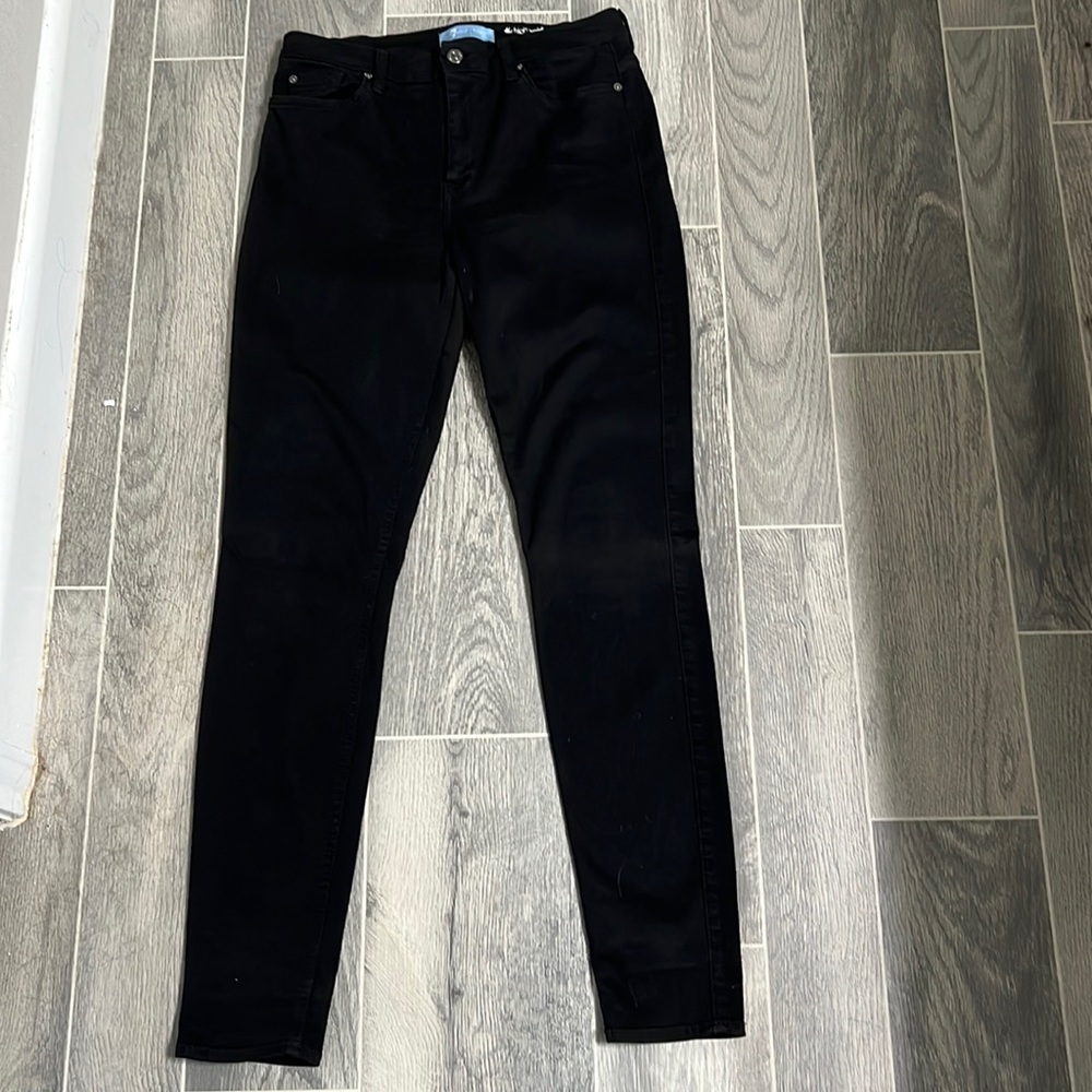 7 for all mankind high waisted skinny black jeans.